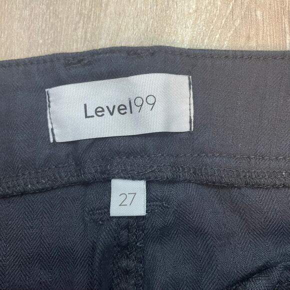 Level 99 Linen Blend Utility Cargo Pants Black Size 27 Ankle Zip Stretch Women’s - Picture 3 of 11